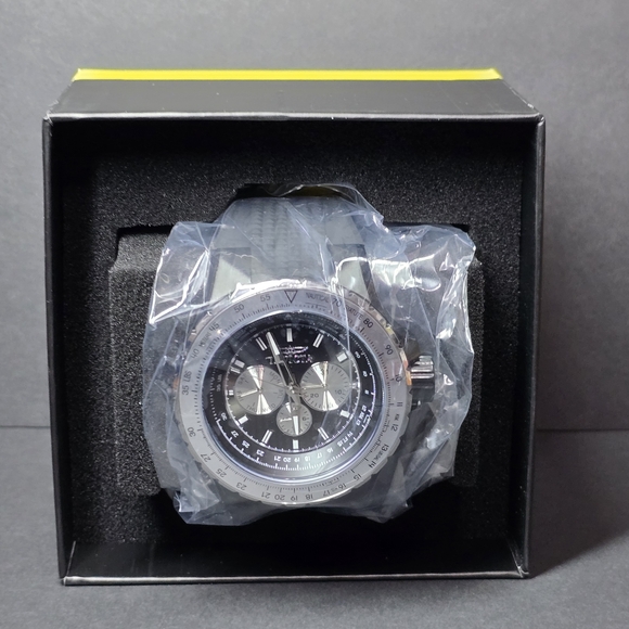 Invicta Aviator Skyshock Men's Watch - 50mm, Black, Silver (33033) - Picture 10 of 14